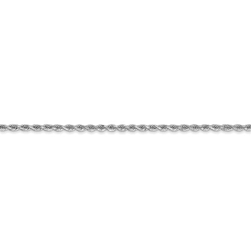 14k White Gold Diamond Cut Rope Bracelet
